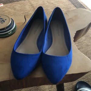 Cobalt suede blue flats